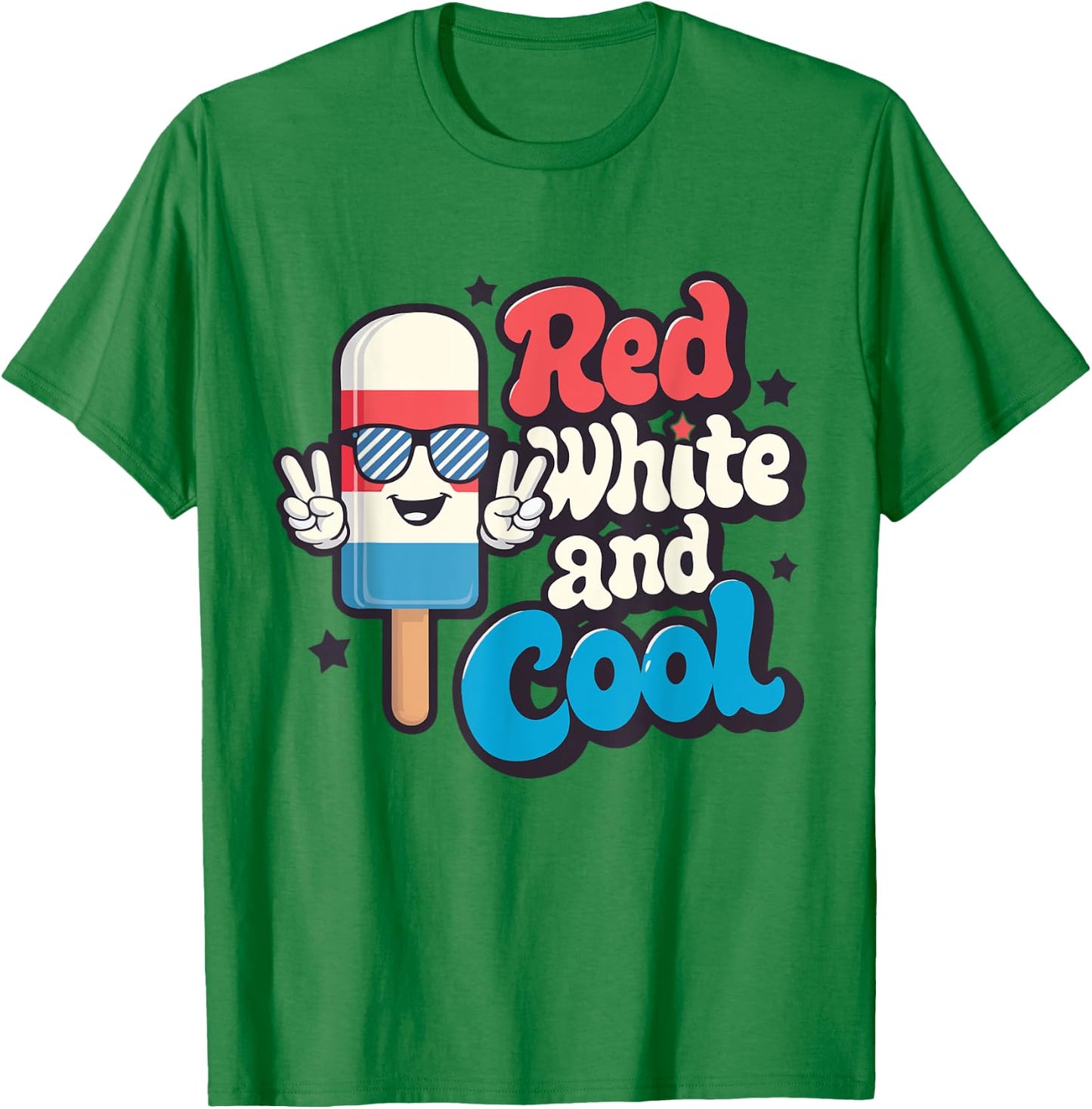 Red White And Cool 4th Of July Popsicle Ice Cream Patriotic Kids Men T-Shirt - T-Shirt | Irish Green