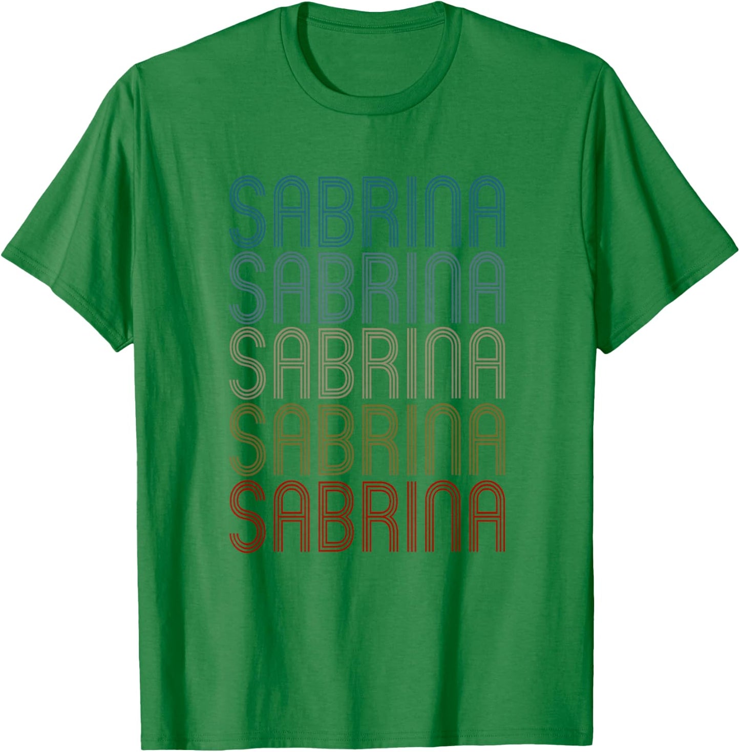 Sabrina First Name Vintage Retro T-Shirt - T-Shirt | Irish Green
