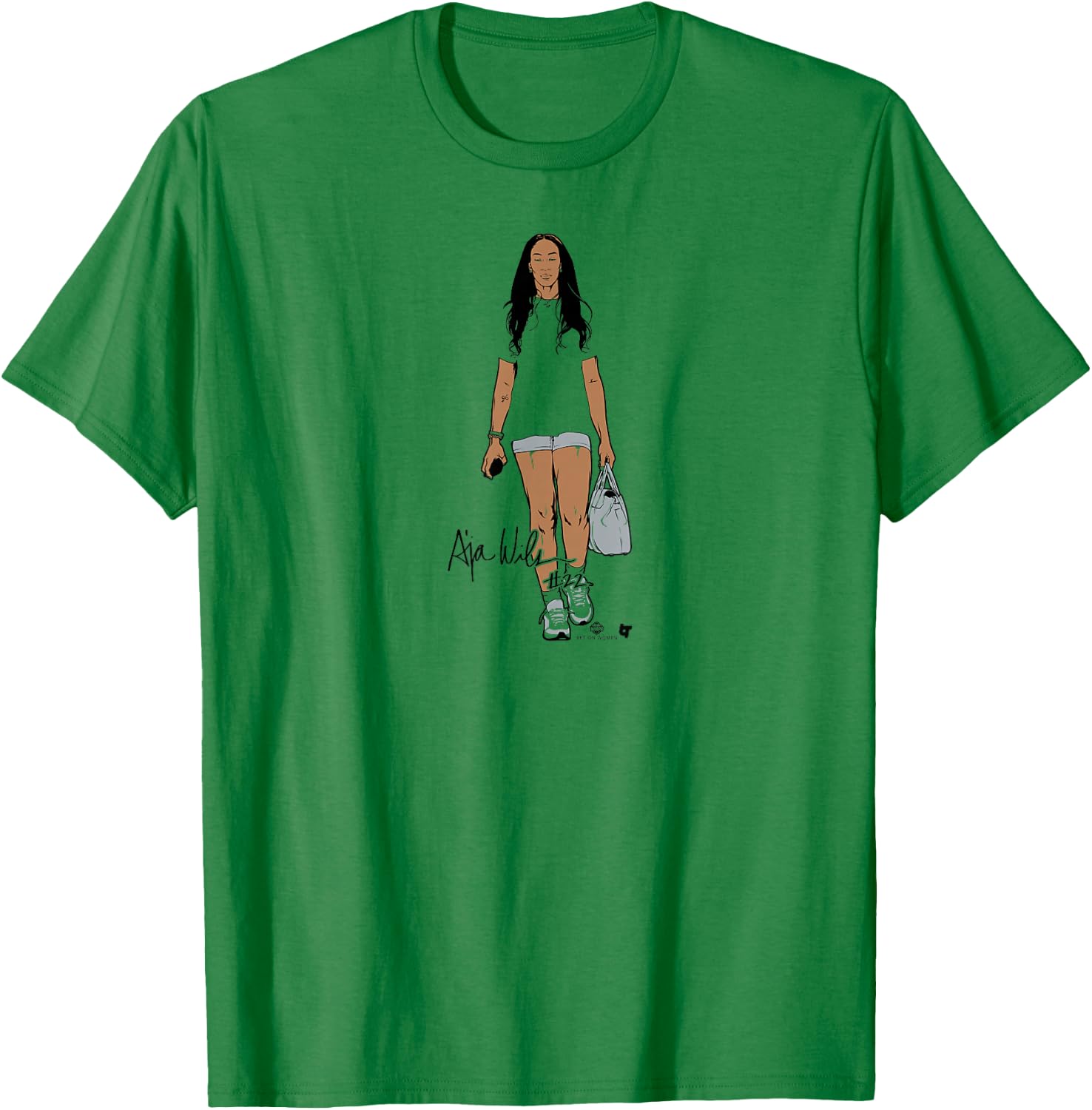 A'ja Wilson - White - Las Vegas Basketball T-Shirt - T-Shirt | Irish Green