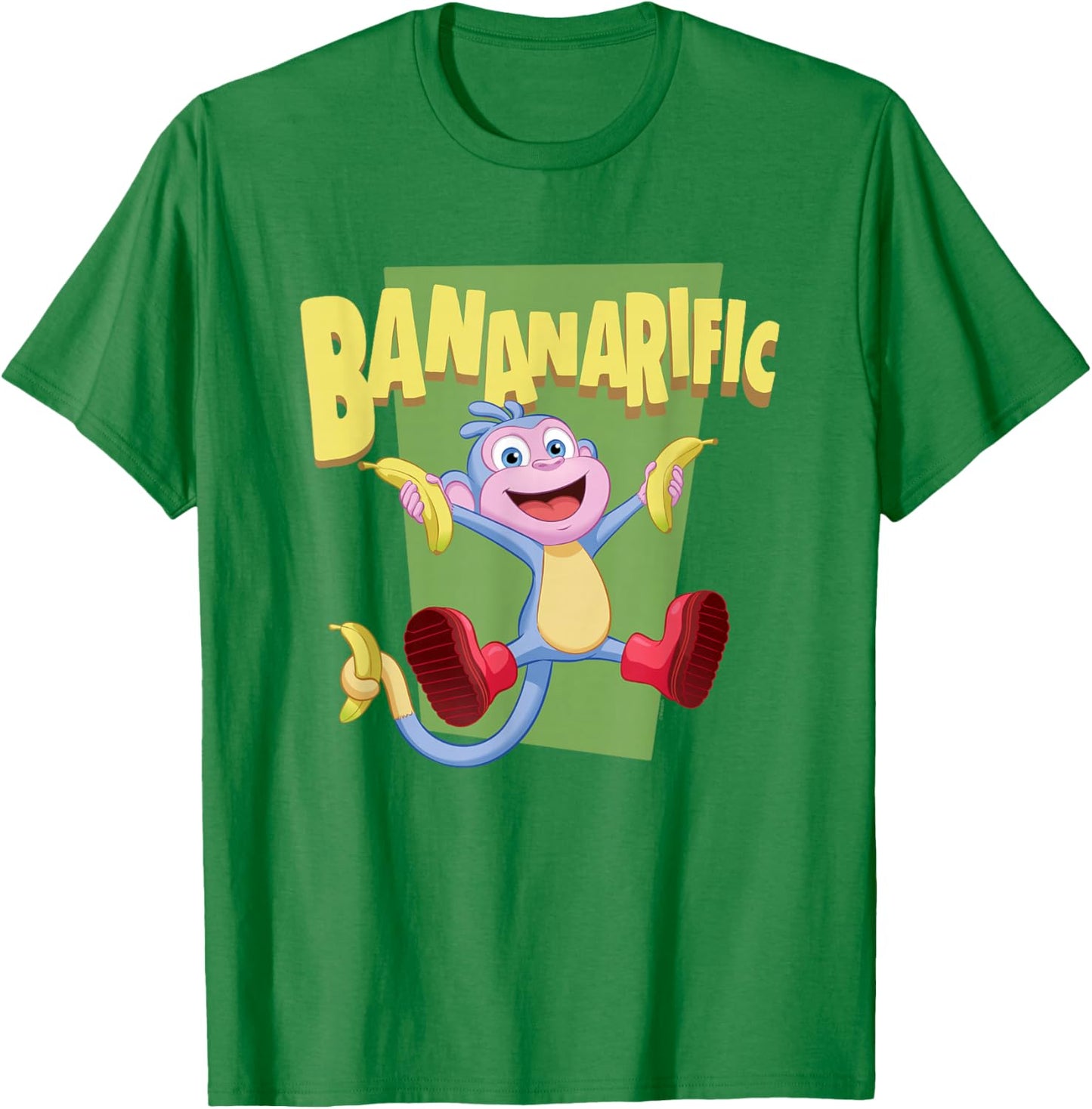 Dora The Explorer Cute Boots Bananarific Big Chest Logo T-Shirt - T-Shirt | Irish Green