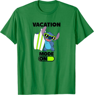 Lilo & Stitch - Vacation Mode T-Shirt - T-Shirt | Irish Green