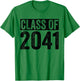 Class of 2041 Grow With Me Graduation First Day of School T-Shirt - T-Shirt | Irish Green