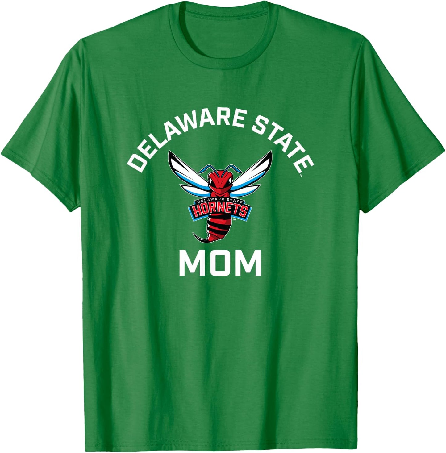 Delaware State University DSU Hornets Arched Mom T-Shirt - T-Shirt | Irish Green