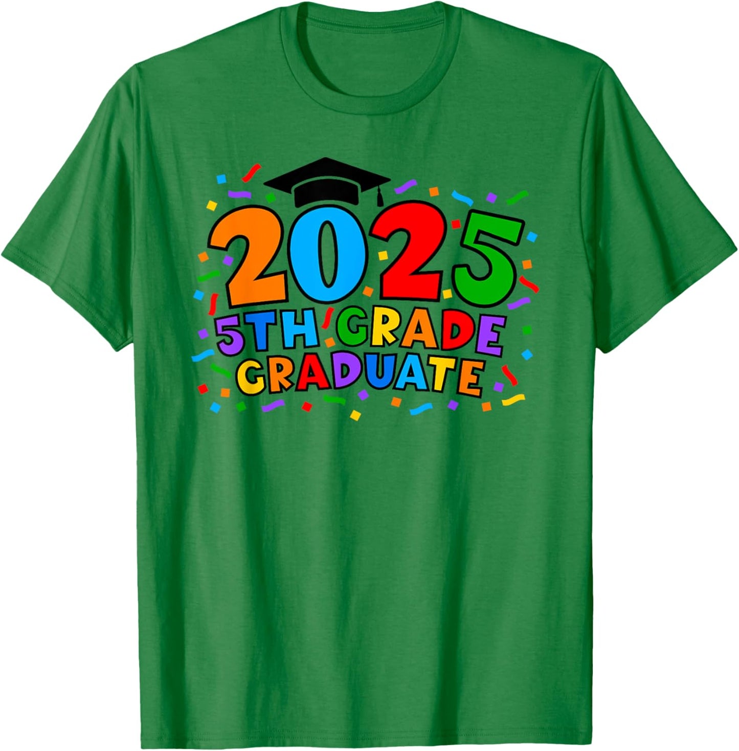 5th Fifth Grade Graduate 2025 Graduation Class Of 2025 Kids T-Shirt - T-Shirt | Irish Green
