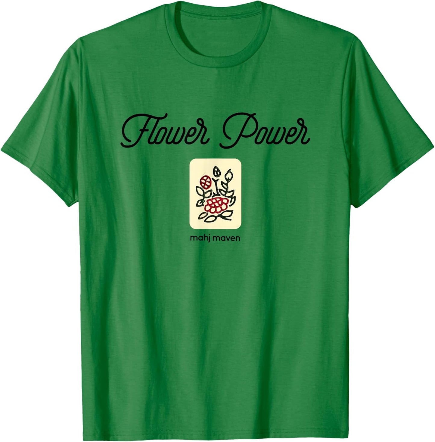 Flower Power Mah Jong T-Shirt - T-Shirt | Irish Green