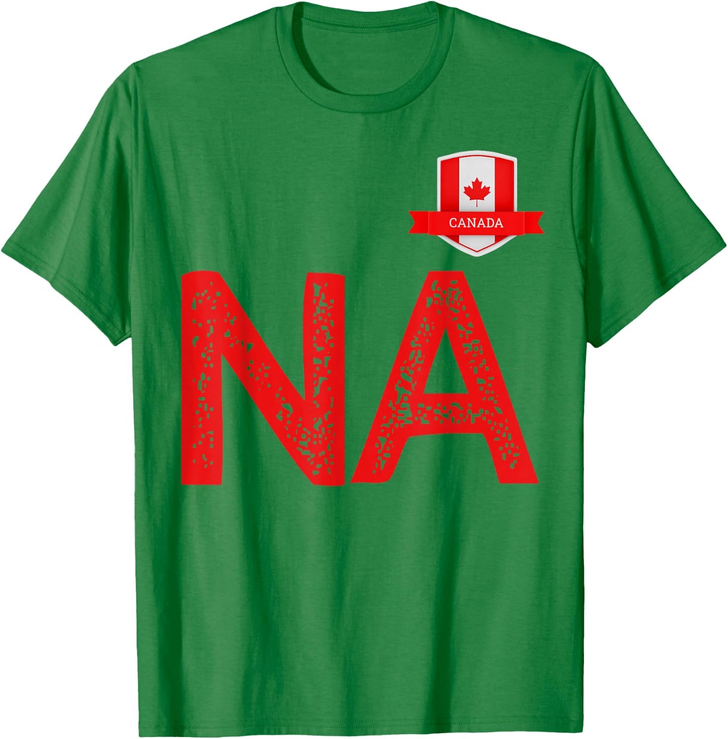 Canada Human-Flag N and Letter A Canadian T-Shirt - T-Shirt | Irish Green