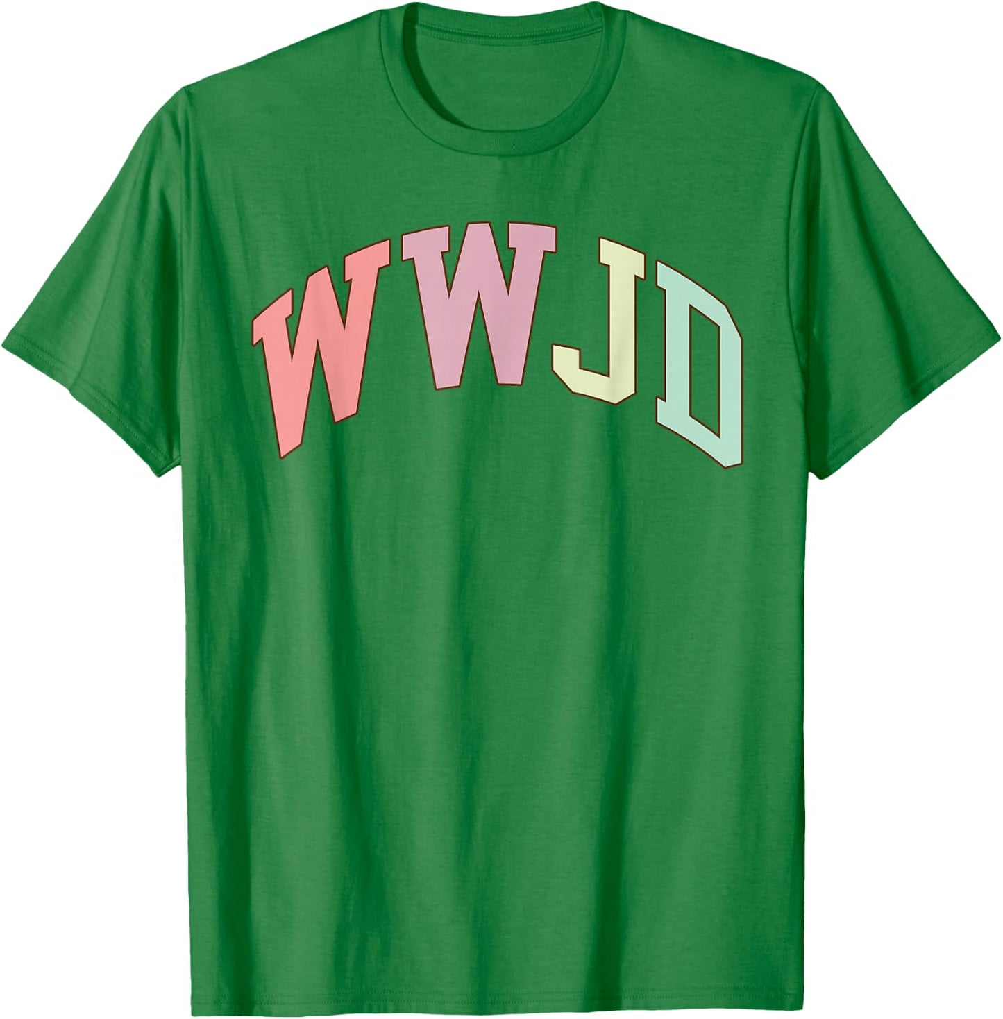 WWJD What Would Jesus Do Christian Bible Faith Minimalist T-Shirt - T-Shirt | Irish Green
