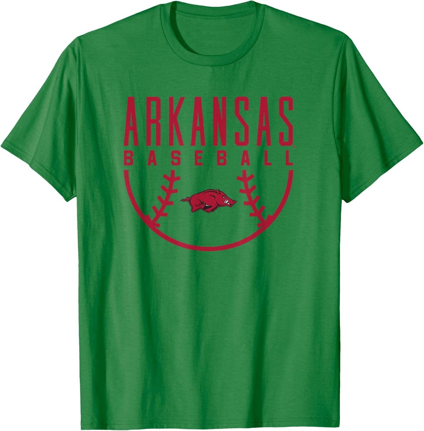 University of Arkansas Razorbacks Baseball T-Shirt - T-Shirt | Irish Green