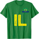Brazil Human Flag Letter I and Letter L Brazil T-Shirt - T-Shirt | Irish Green