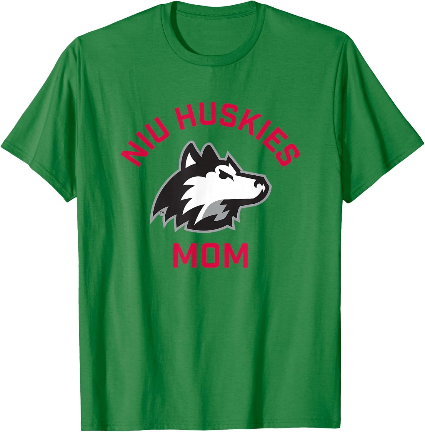 Northern Illinois University NIU Huskies Arched Mom T-Shirt - T-Shirt | Irish Green