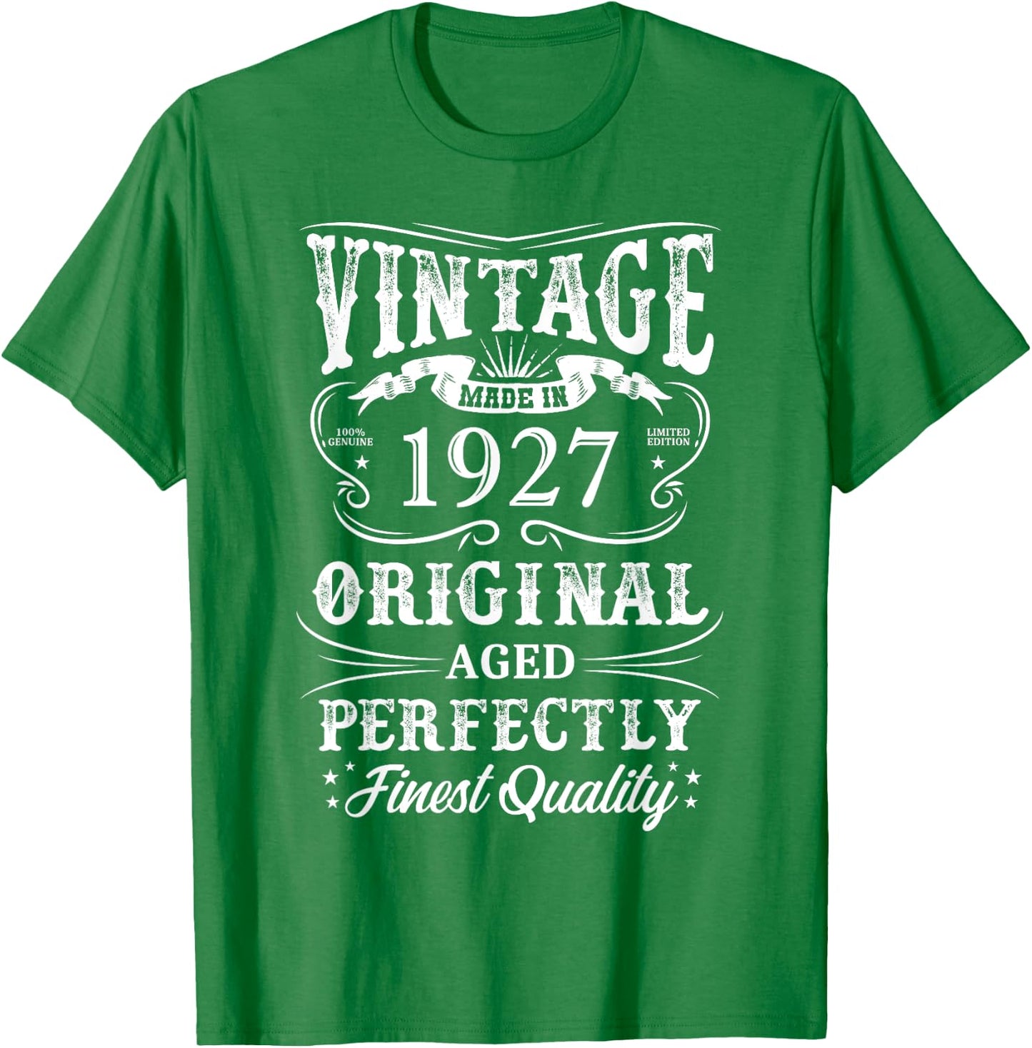 1927 Original Birth Year Vintage Made In 1927 T-Shirt - T-Shirt | Irish Green