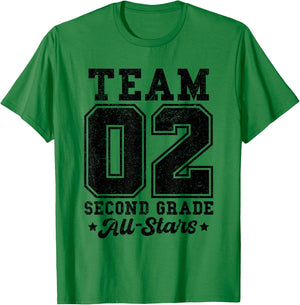 Team 2nd Grade All-Stars Back To School Sports Jersey T-Shirt - T-Shirt | Irish Green