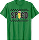 Retro SPED Teacher Pencil Lightning Bolt Back To School T-Shirt - T-Shirt | Irish Green