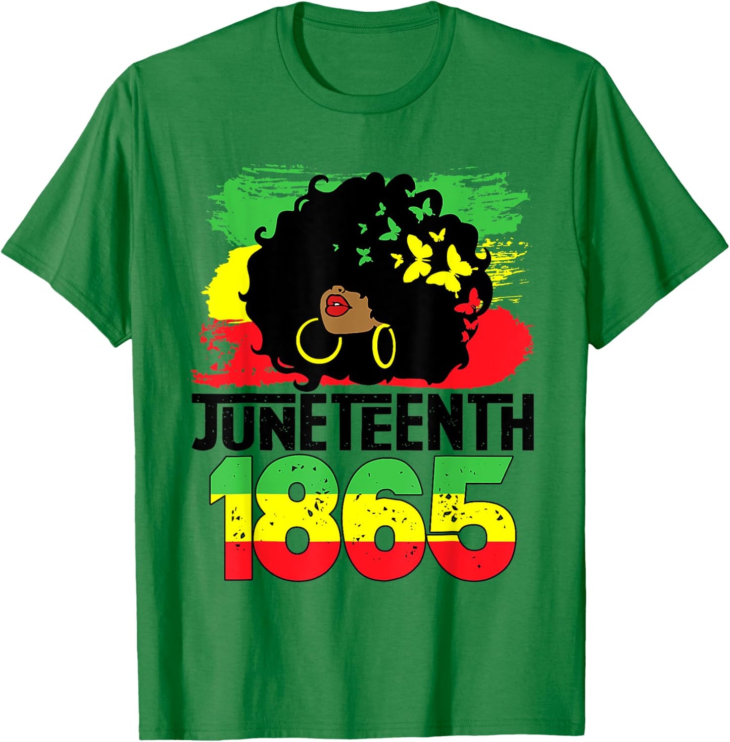 Juneteenth Is My Independence Day Black Women Freedom 1865 T-Shirt - T-Shirt | Irish Green