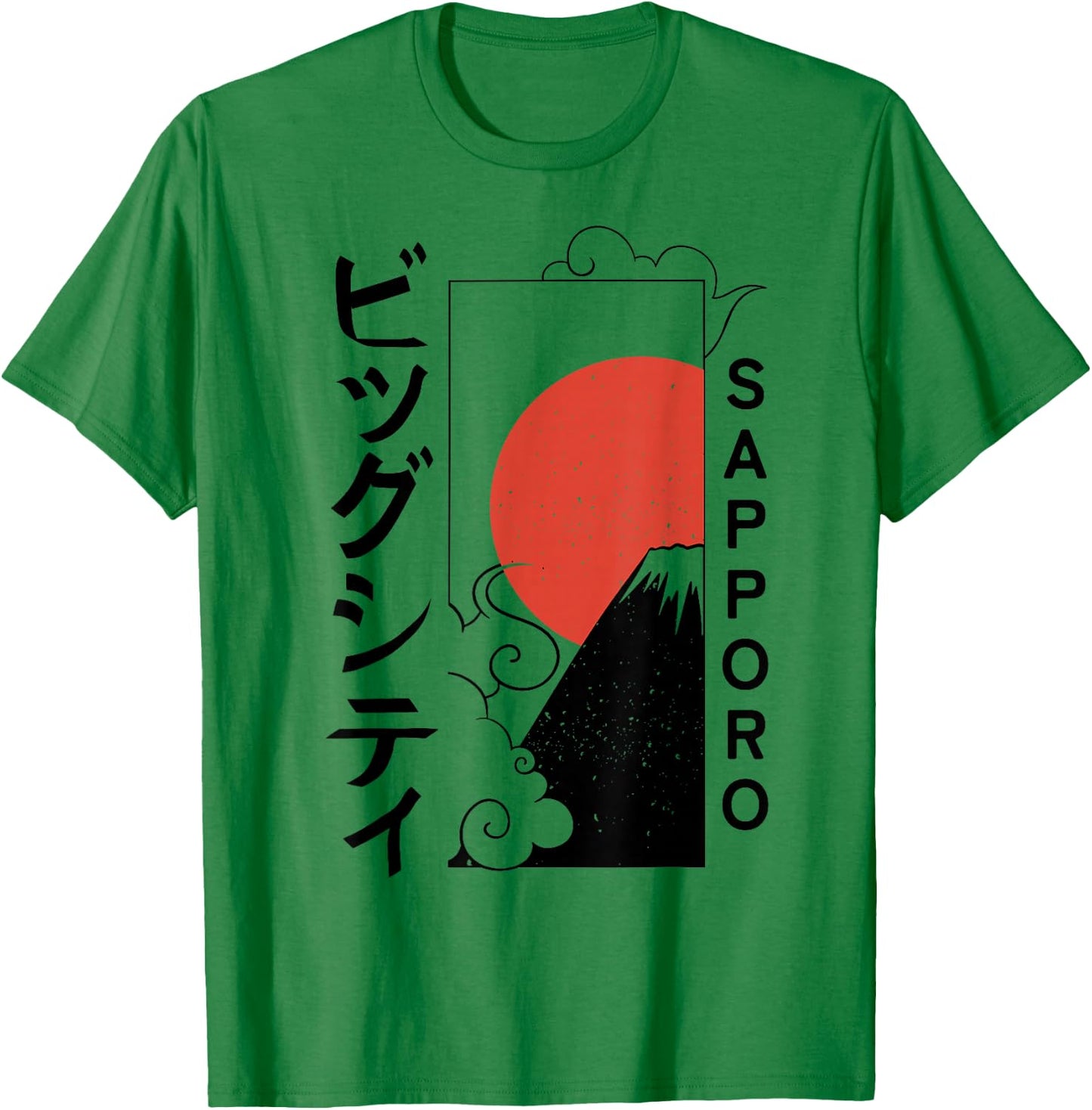 Sapporo City 90s Retro Japan Aesthetics 80s Sapporo T-Shirt - T-Shirt | Irish Green