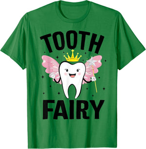 Funny Tooth Fairy Halloween Costume Kids Girls T-Shirt - T-Shirt | Irish Green