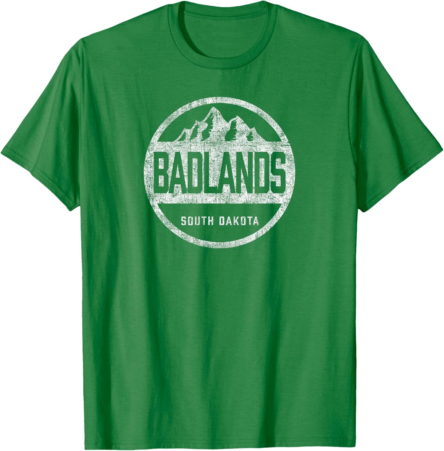 Retro Badlands South Dakota National Park Women Men Hiking T-Shirt - T-Shirt | Irish Green