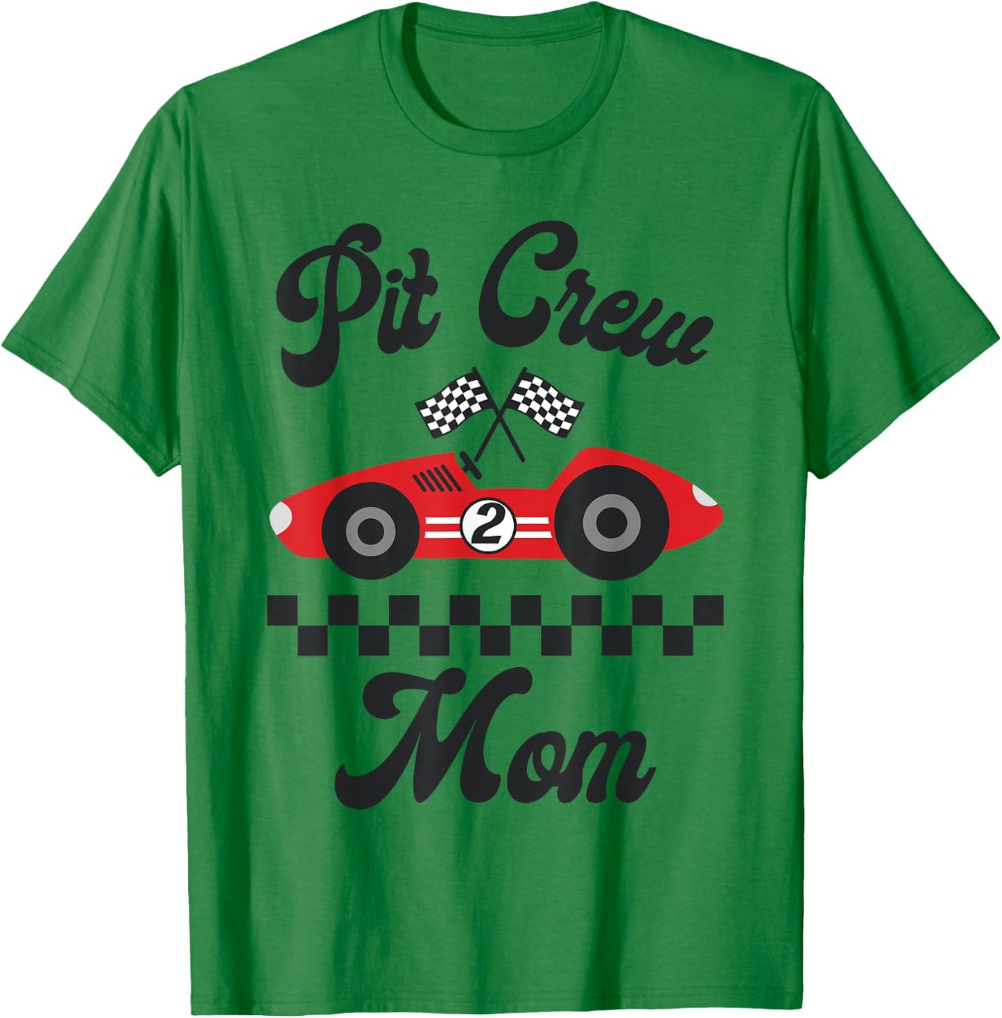 Two Fast Birthday Racing Car Mom Of The Birthday Boy Party T-Shirt - T-Shirt | Irish Green