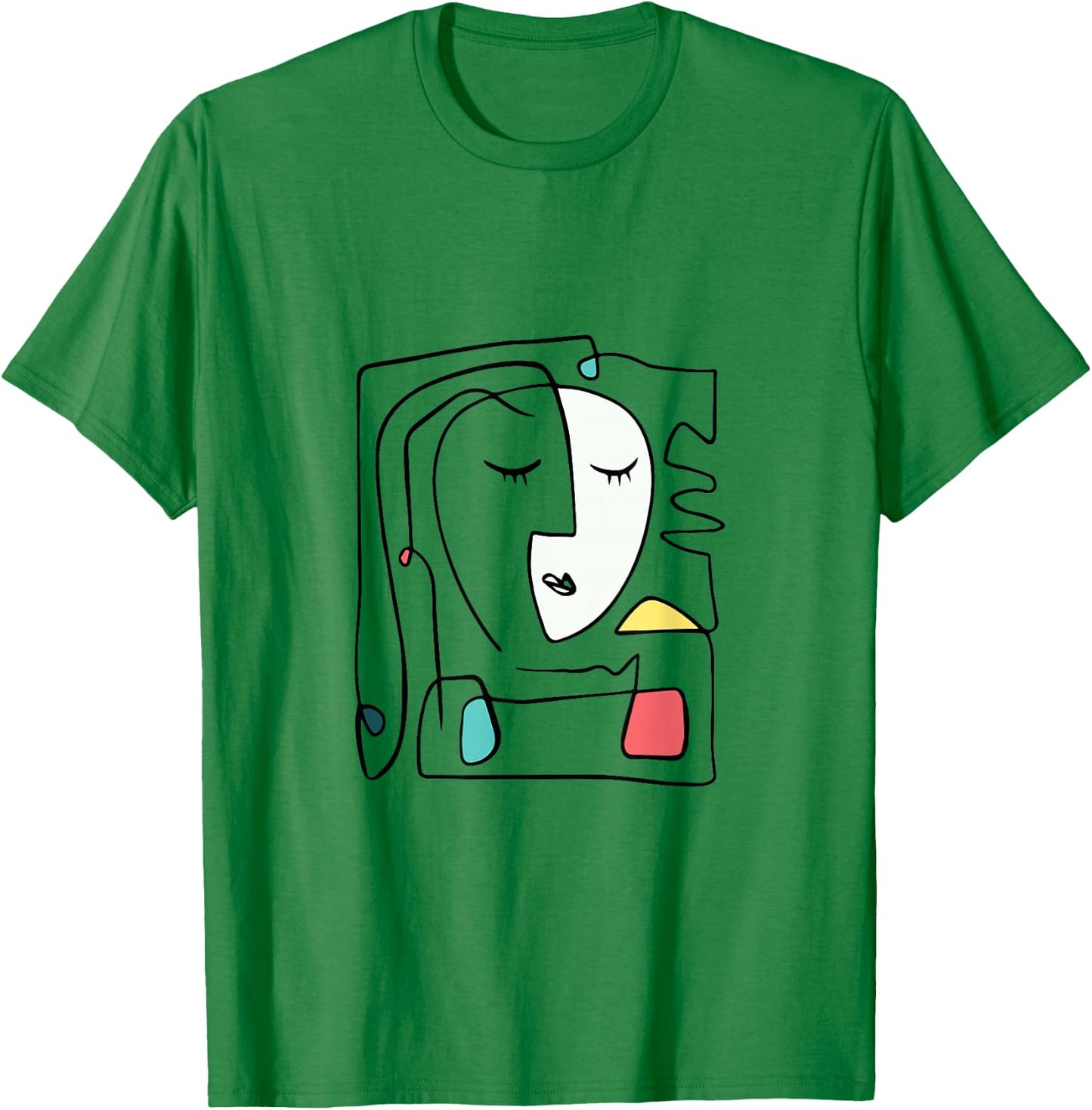 Artsy Minimalist Graphic Art T-Shirt - T-Shirt | Irish Green