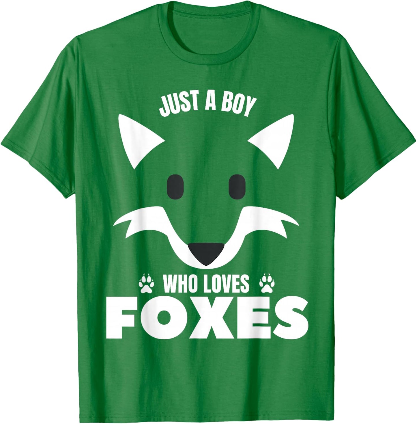 Just A Boy Who Loves Foxes Birthday BDay Boy Gifts Fox Lover T-Shirt - T-Shirt | Irish Green