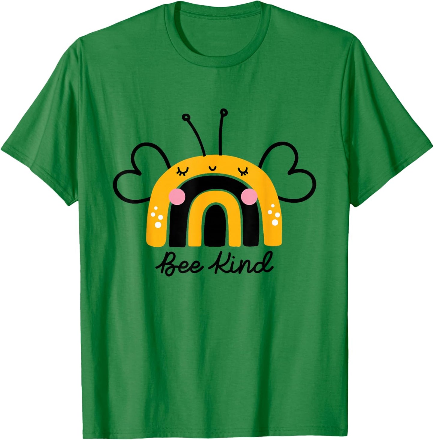 Bee Kind Rainbow Honey Bumble Bee Kindness Small T-Shirt - T-Shirt | Irish Green