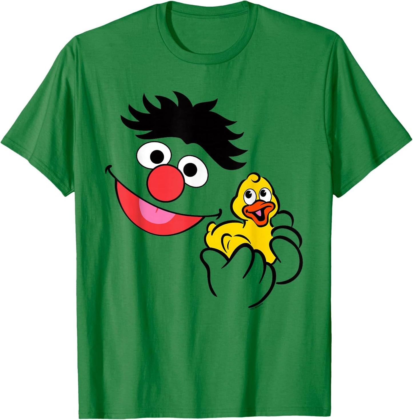 Sesame Street Ernie Holding Rubber Duckie Halloween Costume T-Shirt - T-Shirt | Irish Green