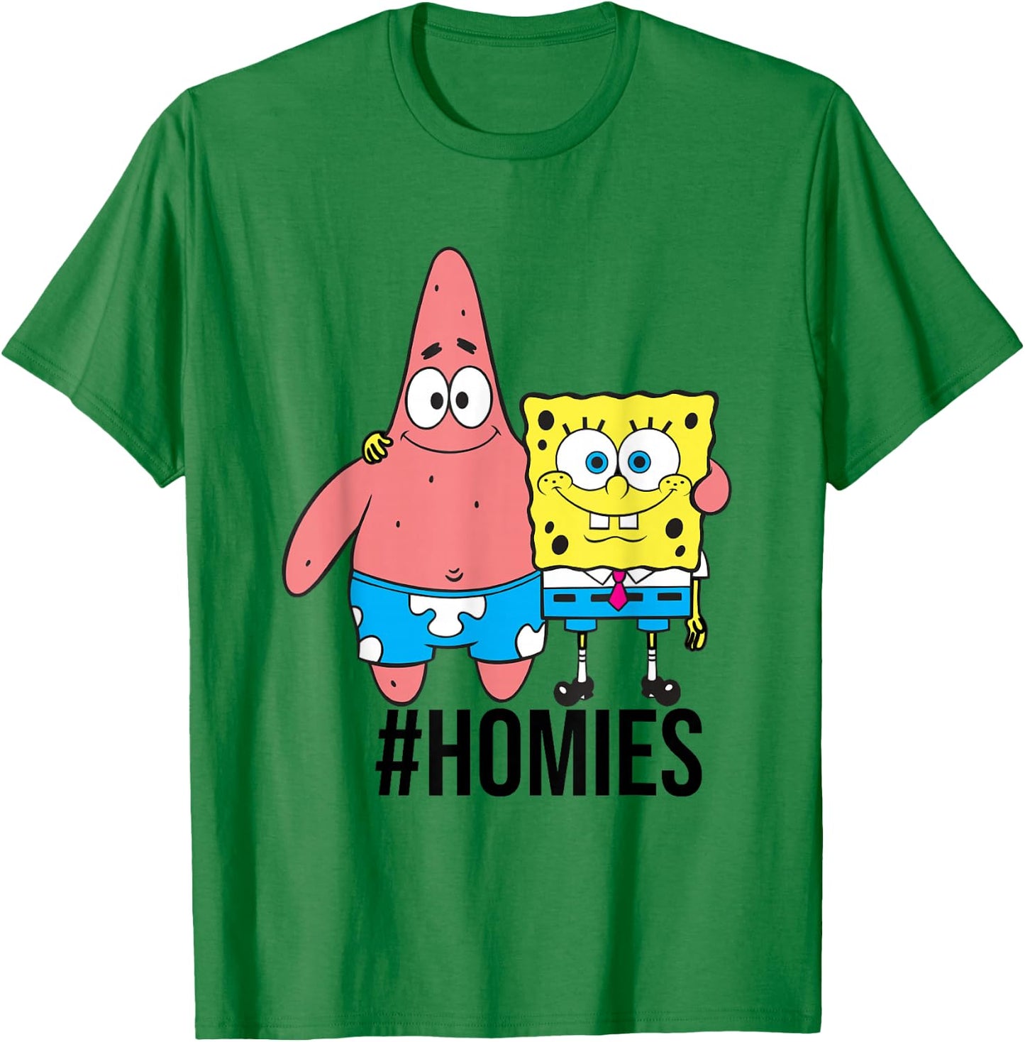 Spongebob Squarepants #Homies Patrick & Spongebob Shot T-Shirt - T-Shirt | Irish Green