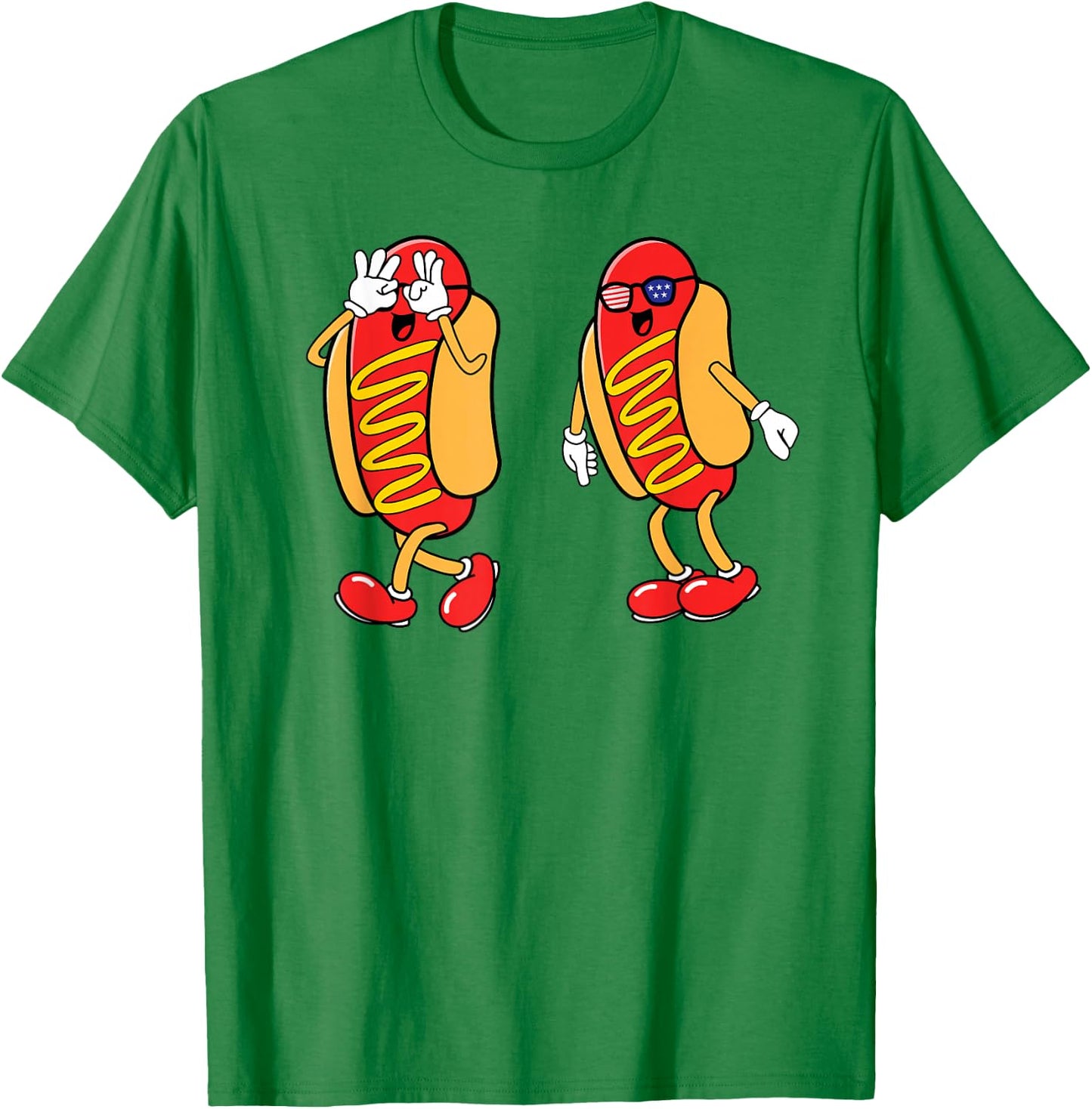 Hot Dog Griddy Dance Hotdog 4th of July Boys Kids Toddler T-Shirt - T-Shirt | Irish Green