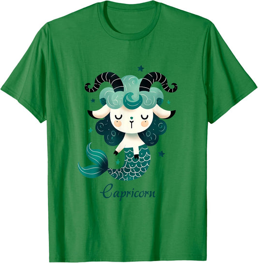 Groovy Capricorn Horoscope December January Birthday Kids T-Shirt - T-Shirt | Irish Green