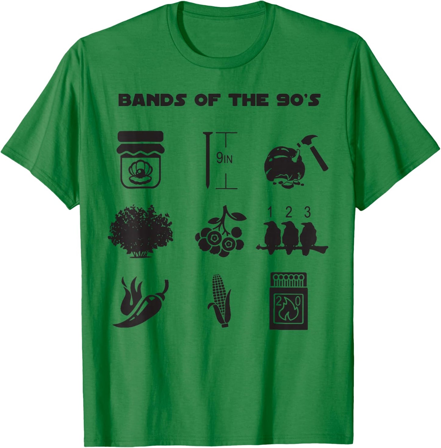 Bands Of The 90's T-Shirt - T-Shirt | Irish Green