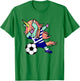 Dabbing Unicorn Soccer Greece Jersey Shirt Greek Football T-Shirt - T-Shirt | Irish Green