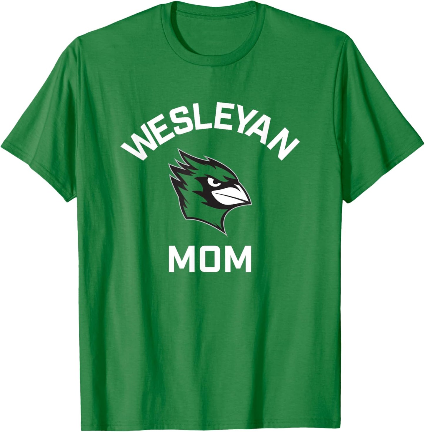 Wesleyan University Cardinals Arched Mom T-Shirt - T-Shirt | Irish Green