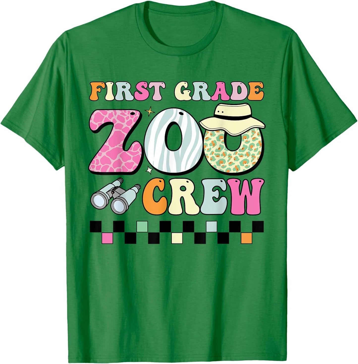 Field Zoo Trip Shirt for Teacher, First Grade Crew Women Kids T-Shirt - T-Shirt | Irish Green