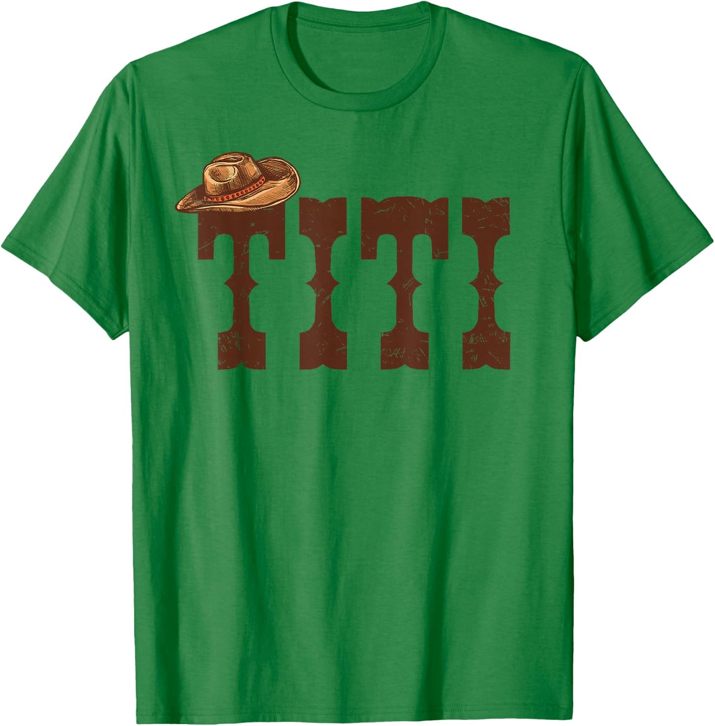 Titi Aunt Western Family Matching Birthday Cowboy Cowgirl T-Shirt - T-Shirt | Irish Green