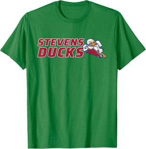 Stevens Institute of Technology Stevens Ducks Logo T-Shirt - T-Shirt | Irish Green