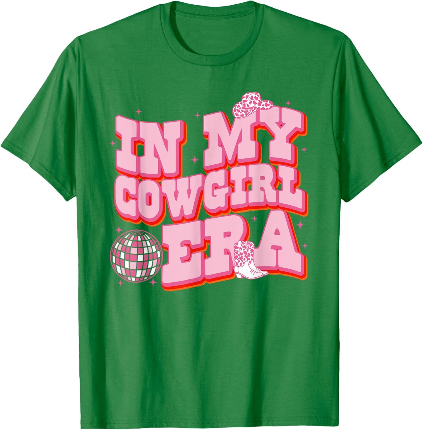Groovy In My Cowgirl Era Cute Western Rodeo Cowgirls T-Shirt - T-Shirt | Irish Green