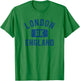 London England UK Gym Style Distressed Dark Blue Print T-Shirt - T-Shirt | Irish Green