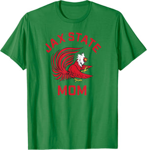 Jacksonville State University JSU Gamecocks Arched Mom T-Shirt - T-Shirt | Irish Green