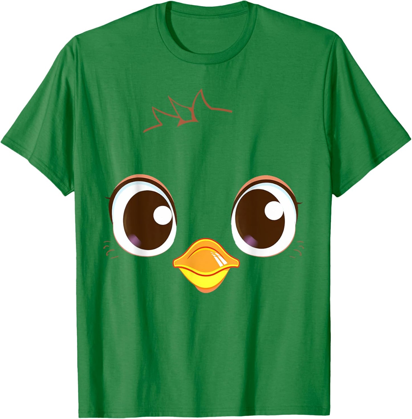 Cute Chick Face Yellow Chicken Costume T-Shirt - T-Shirt | Irish Green
