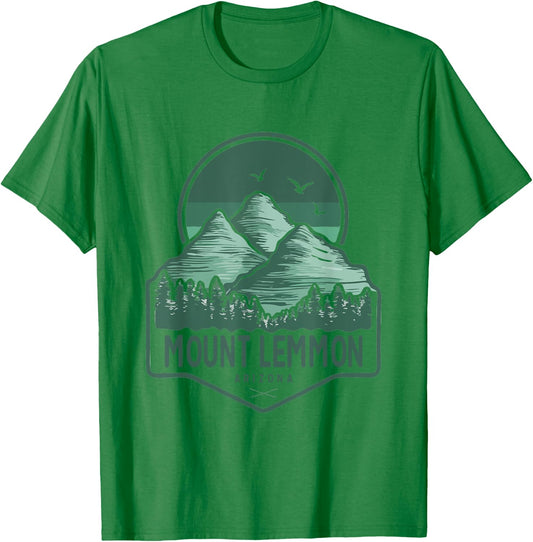 Mount Lemmon Mountains Arizona Hiking Outdoors Vintage T-Shirt - T-Shirt | Irish Green