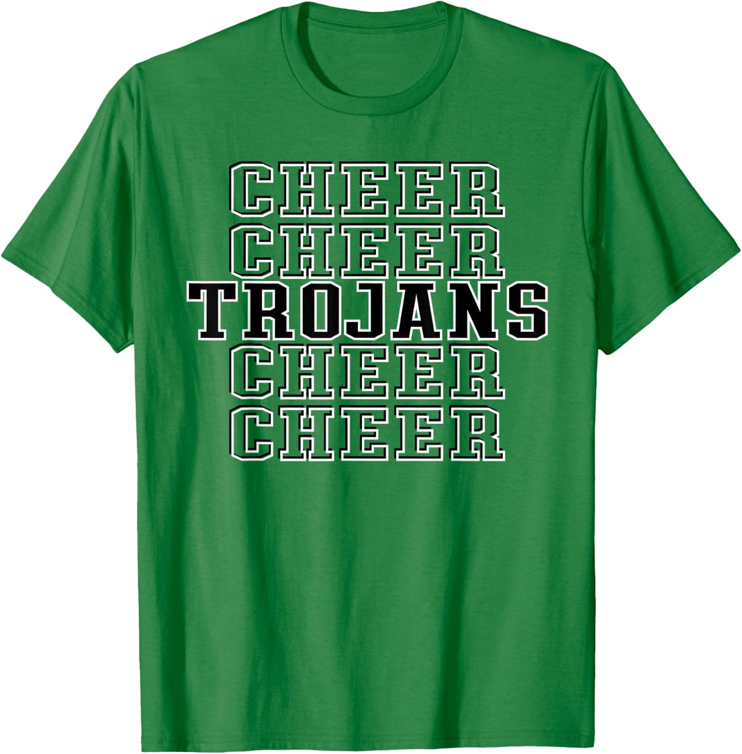 Trojans Cheer Squad Cheerleader Cheer Mom Sports Game Day T-Shirt - T-Shirt | Irish Green