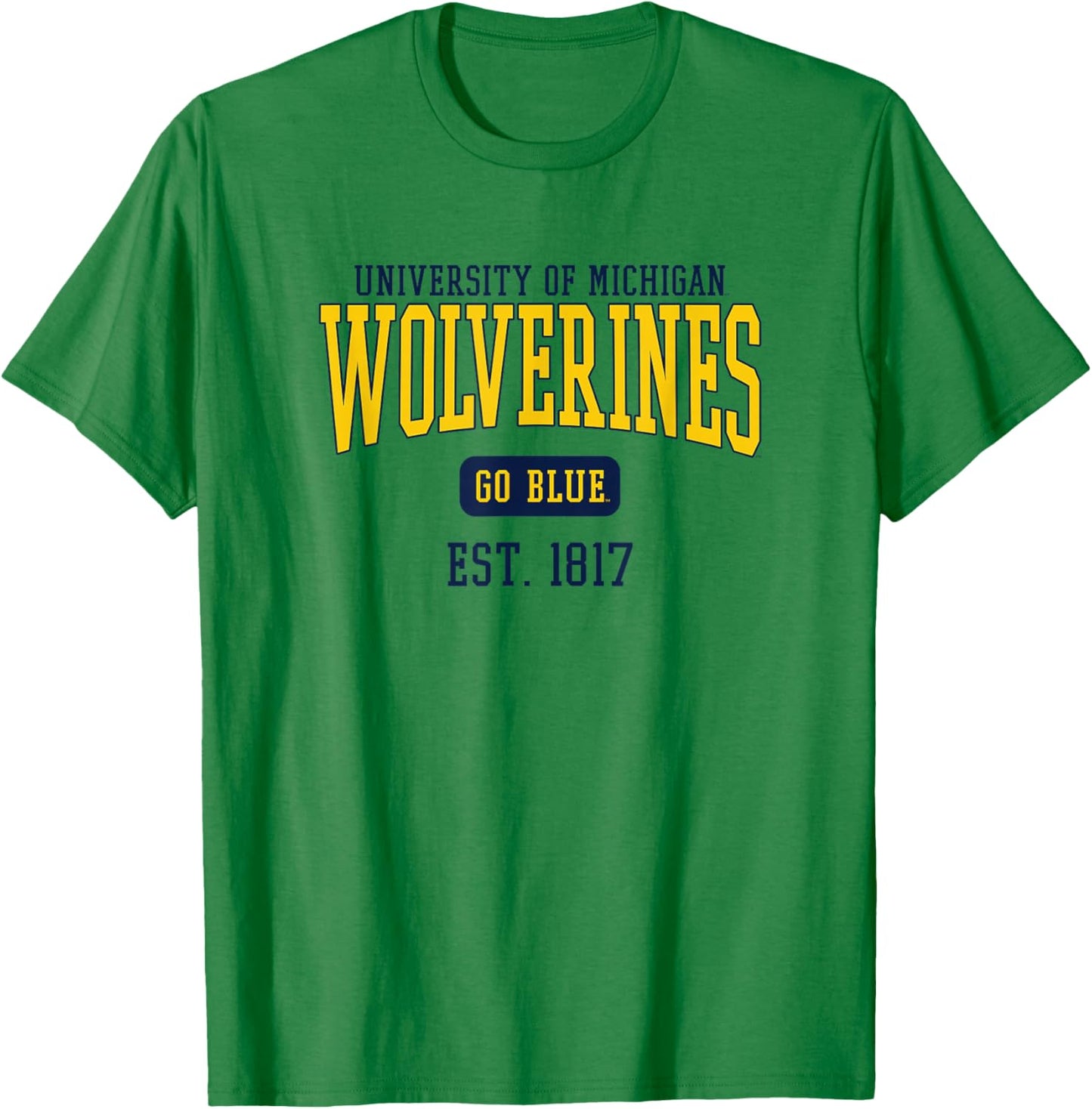 University of Michigan Wolverines U of M Est. Date T-Shirt - T-Shirt | Irish Green