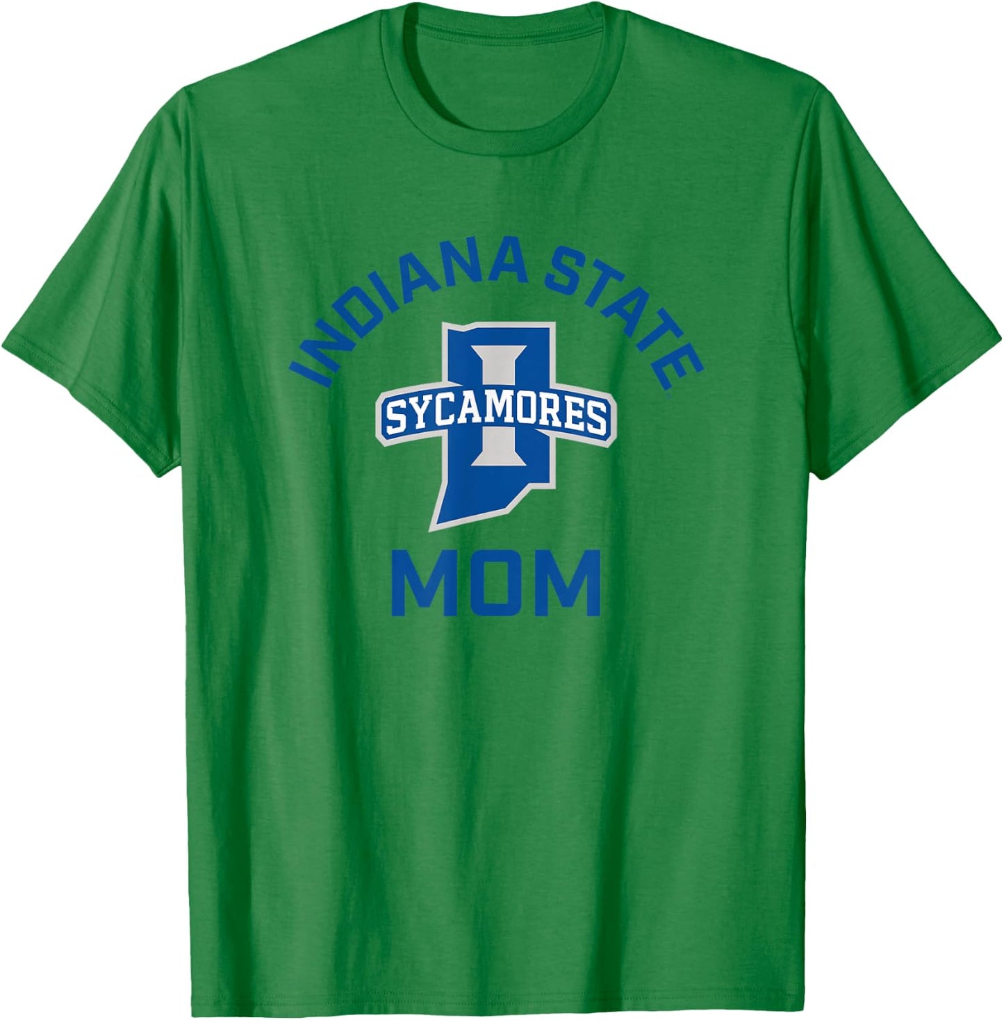 Indiana State University Sycamores Arched Mom T-Shirt - T-Shirt | Irish Green