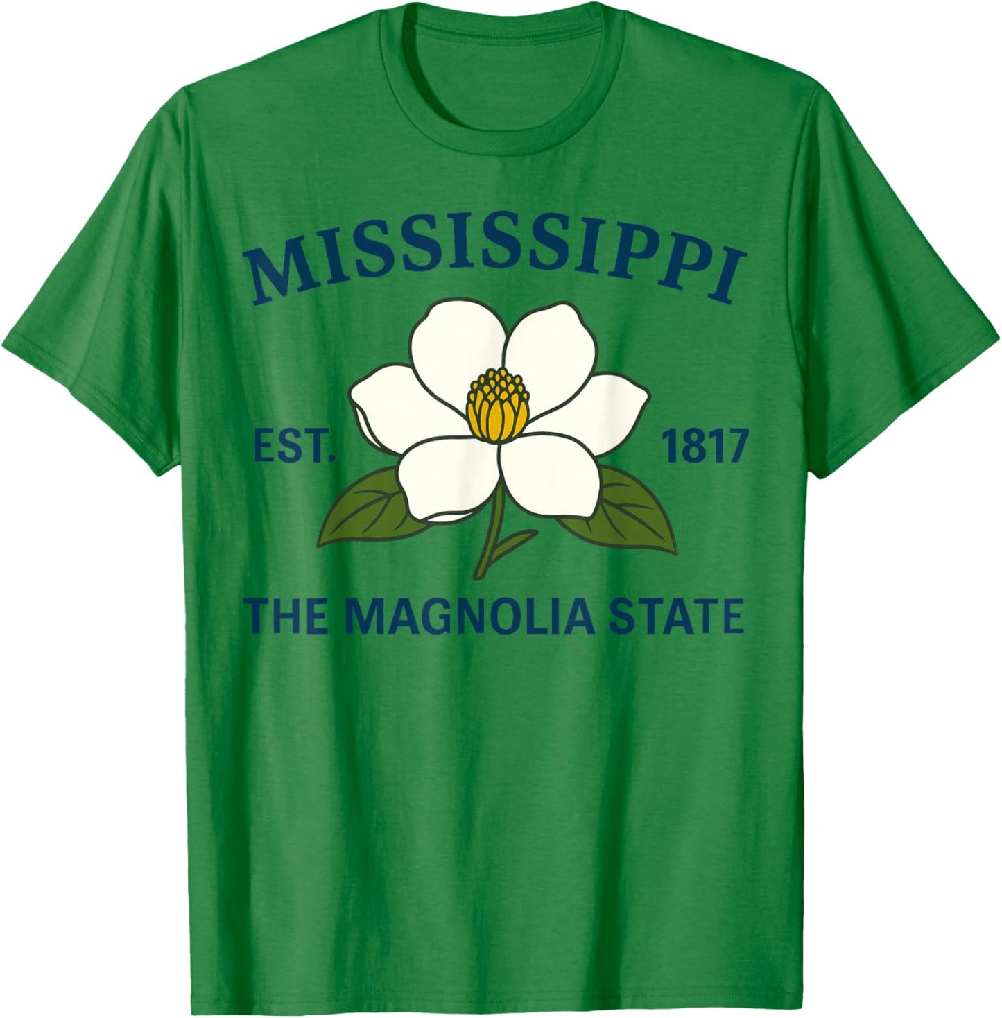Mississippi Magnolia Flower State Motto Pride Souvenir T-Shirt - T-Shirt | Irish Green