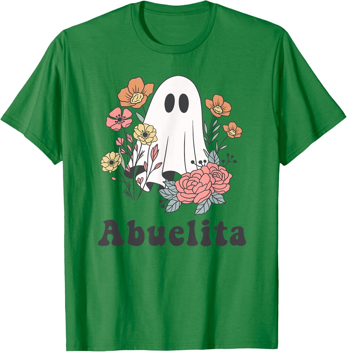 Abuelita Abuela Halloween Cute Ghost Autumn Fall Spooky T-Shirt - T-Shirt | Irish Green
