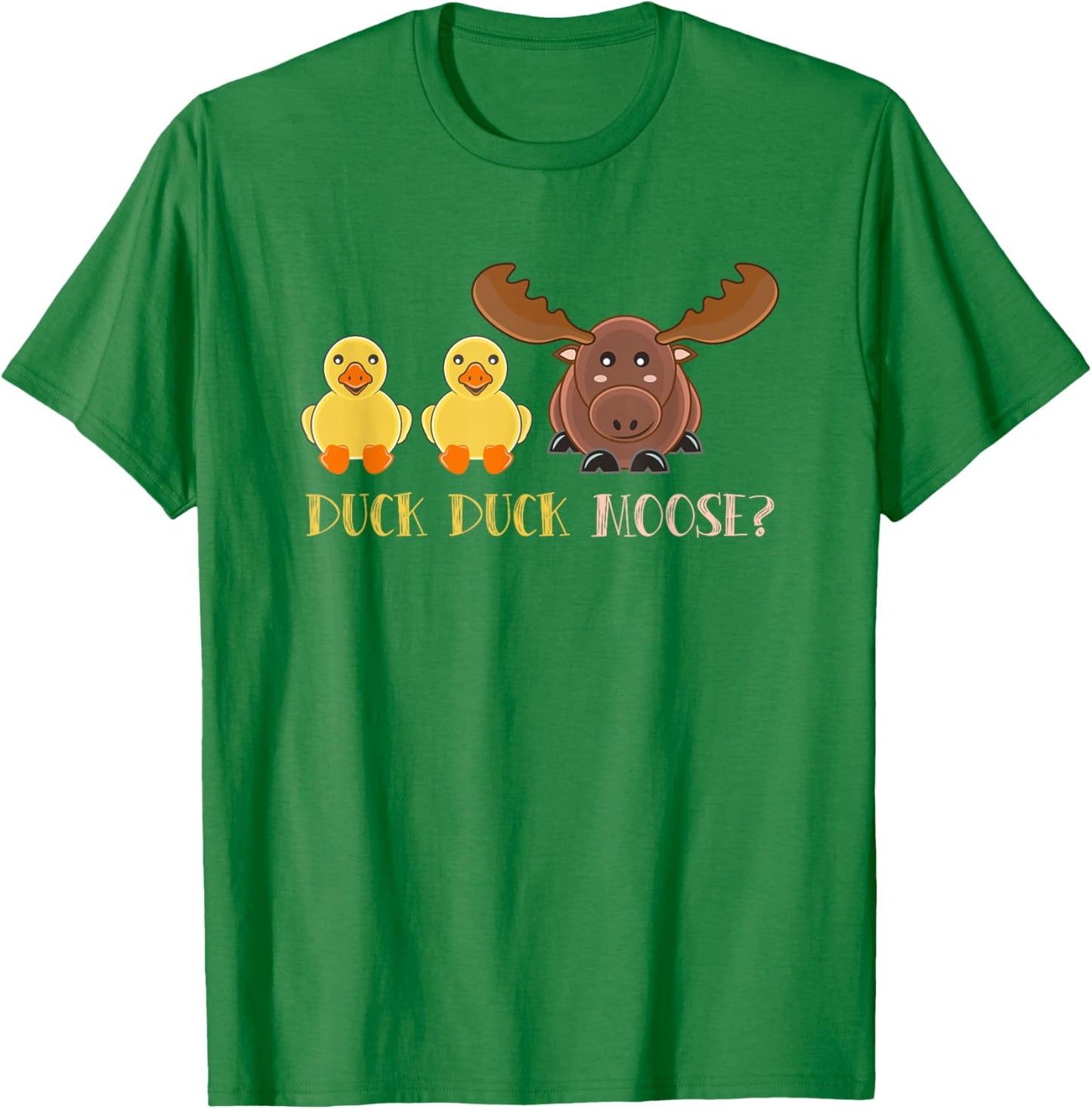 Duck Duck Moose Shirt for Kids Cute Animals Funny Party Game T-Shirt - T-Shirt | Irish Green