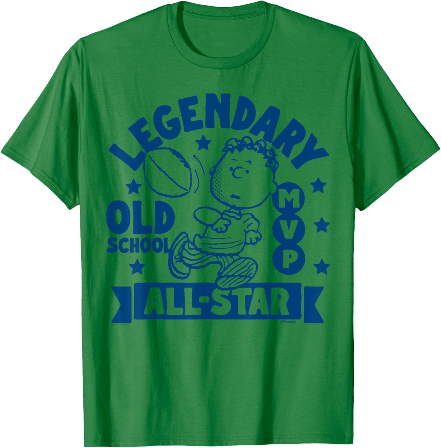 Peanuts - The Legendary All-Star MVP by Franklin Football T-Shirt - T-Shirt | Irish Green