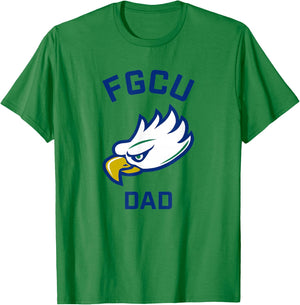 Florida Gulf Coast University FGCU Eagles Arched Dad T-Shirt - T-Shirt | Irish Green