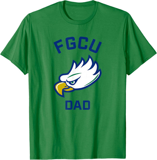 Florida Gulf Coast University FGCU Eagles Arched Dad T-Shirt - T-Shirt | Irish Green