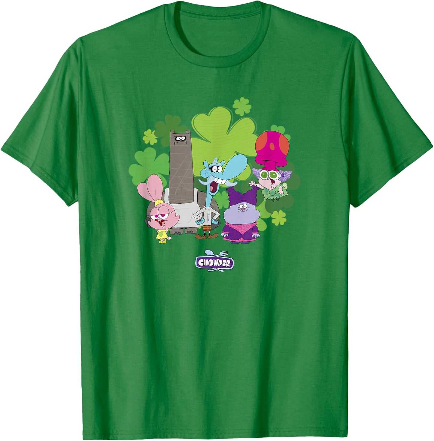 Chowder St. Patrick's Day Shamrock Group Shot T-Shirt - T-Shirt | Irish Green